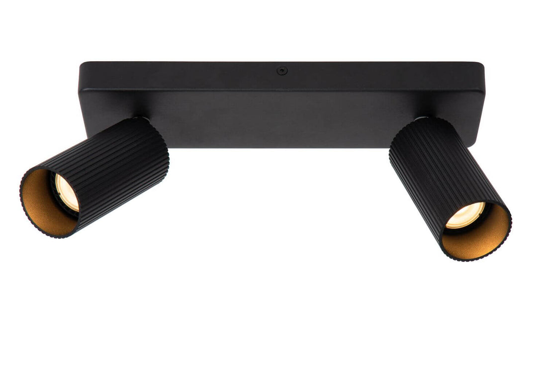 Plafonnier Clubs 2 lumières noir