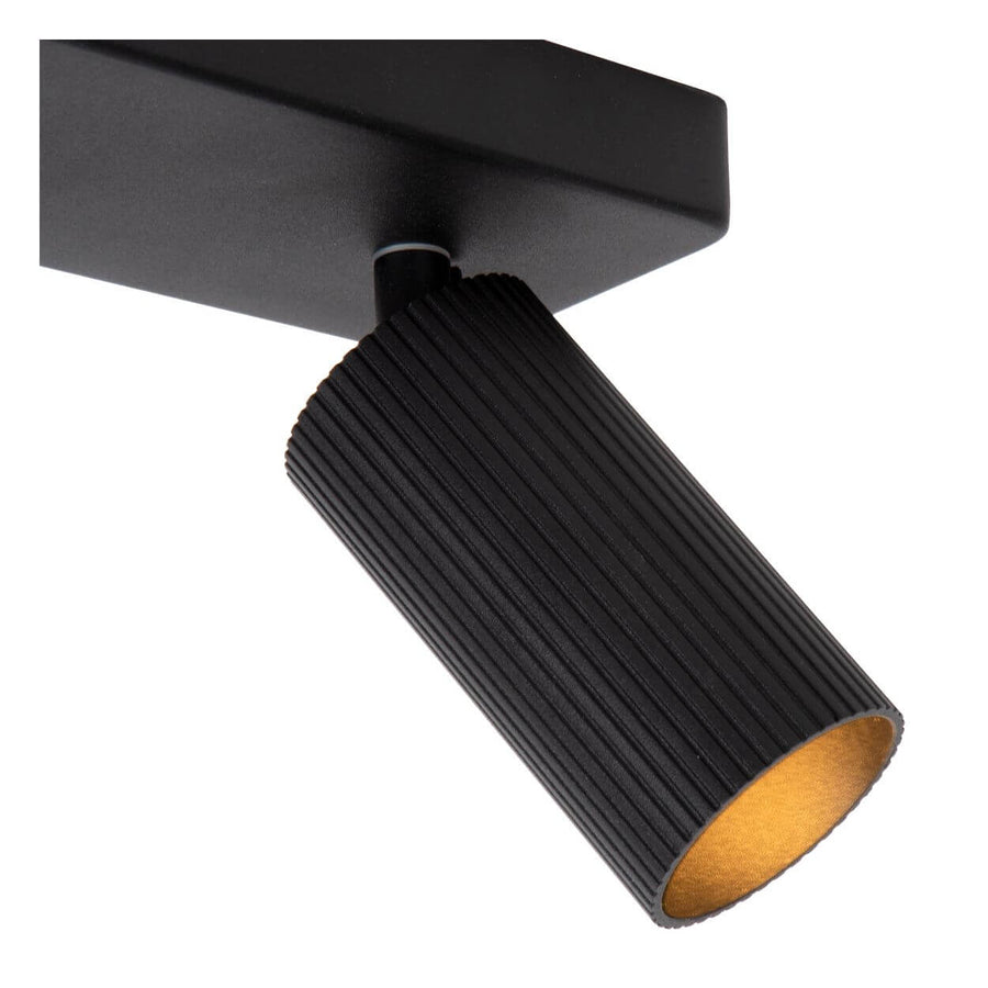 Plafonnier Clubs 2 lumières noir