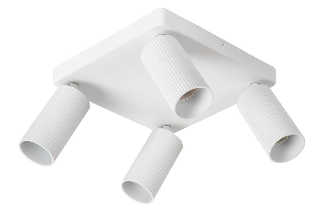 Plafonnier Clubs 4 lumières blanc