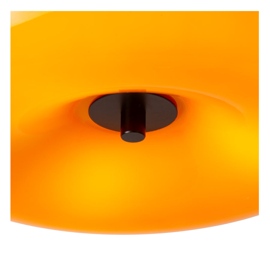 Plafonnier Sentino 3 lumières orange, verre