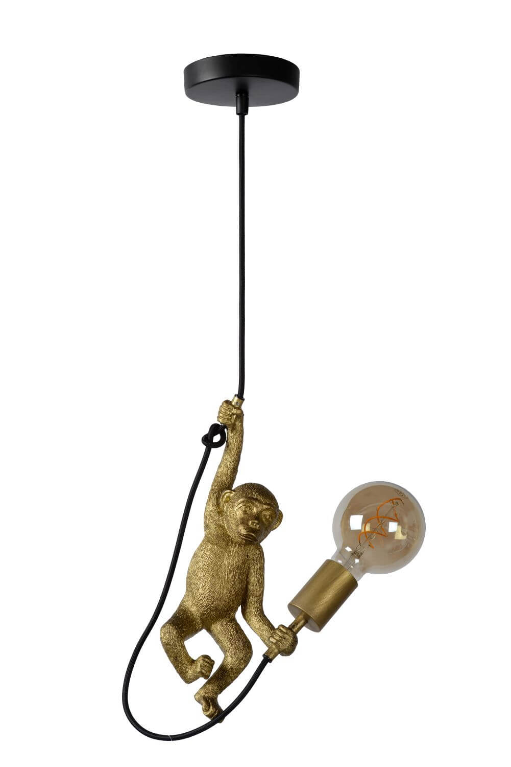 Suspension Extravaganza Chimp noire et dorée