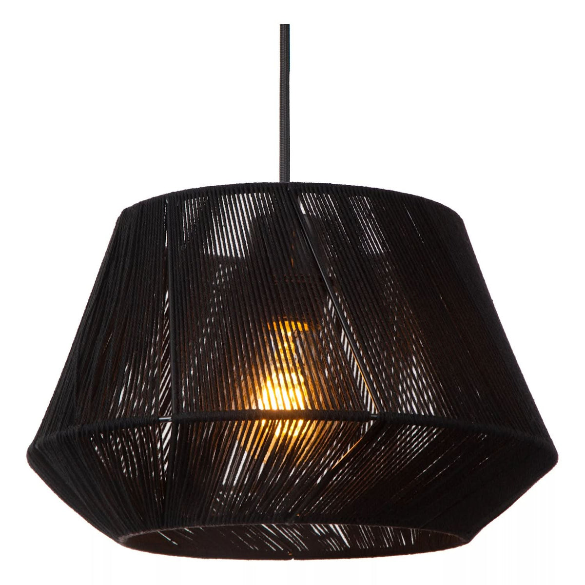 Suspension Jessica 3 lumières noire, coton