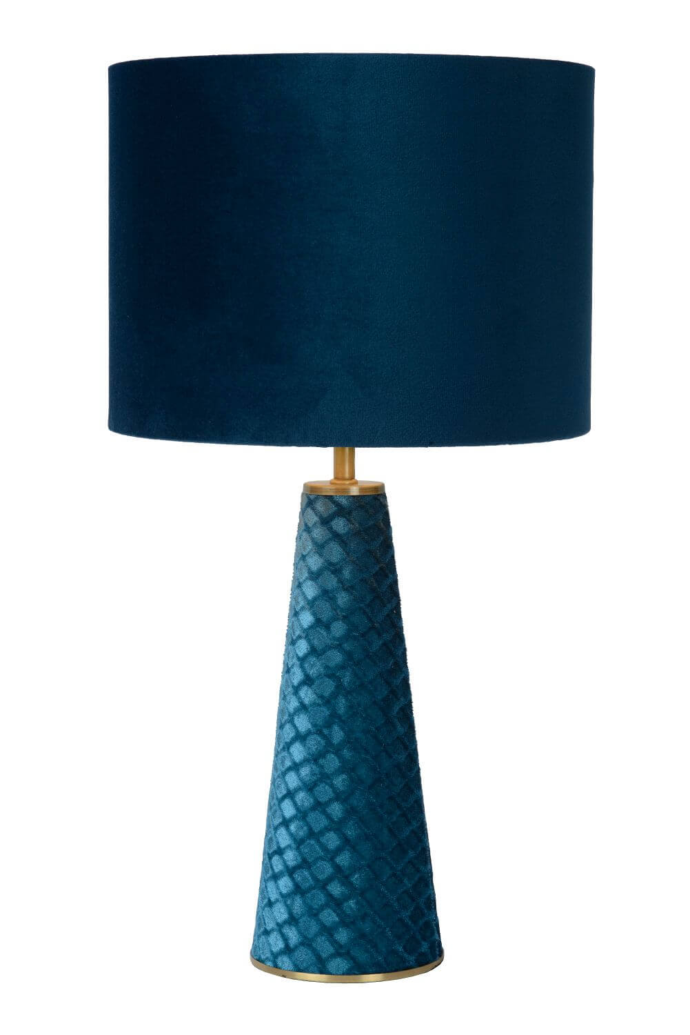 Lampe à poser Extravaganza Velvet turquoise, coton