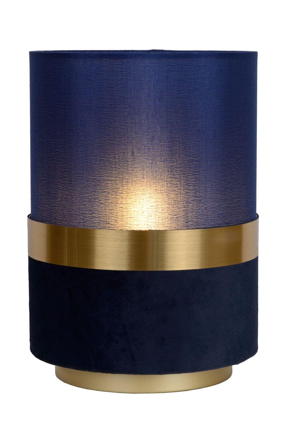 Lampe à poser Extravaganza Tusse bleu et dorée mat, lin