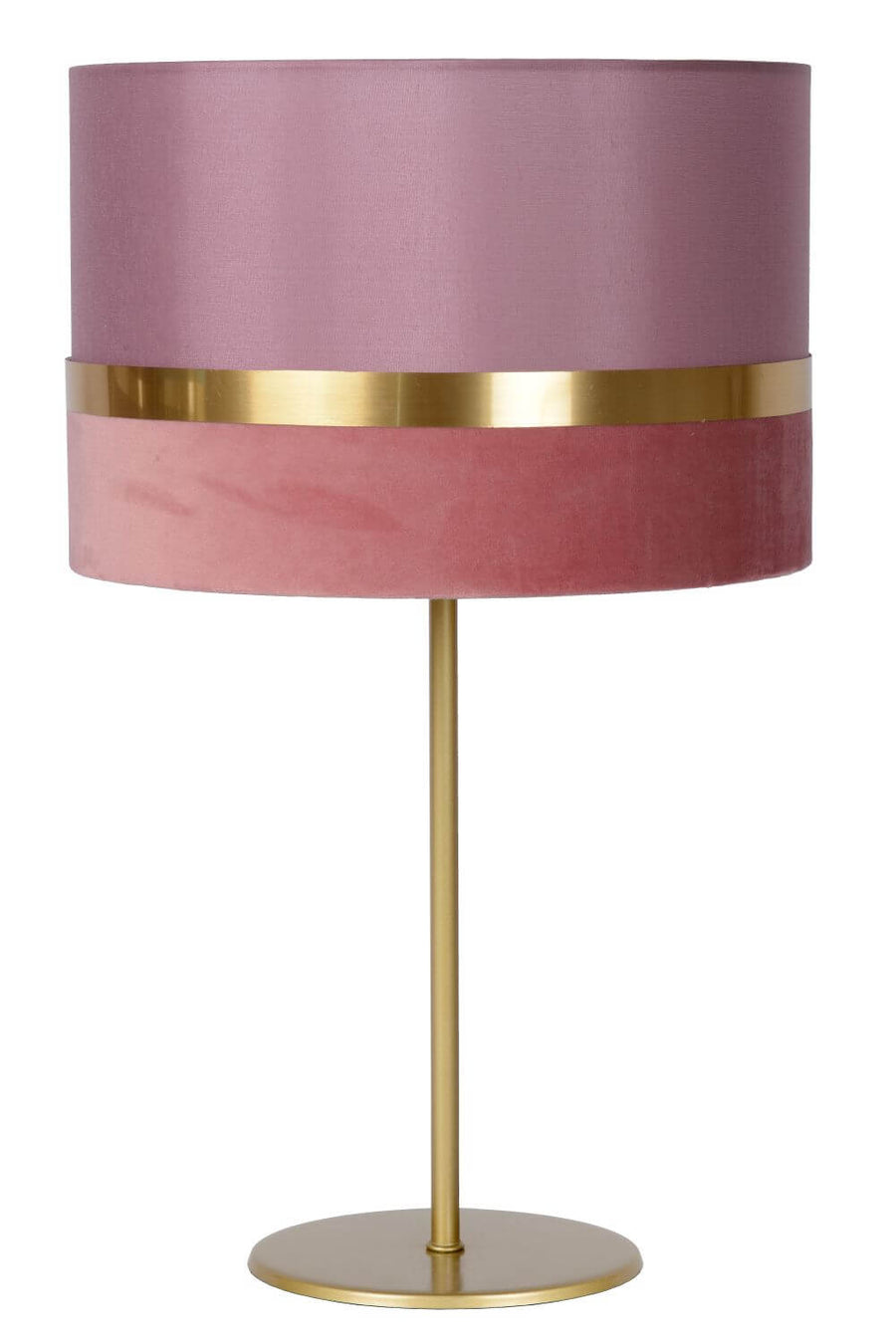 Lampe à poser Extravaganza Tusse rose et dorée, lin