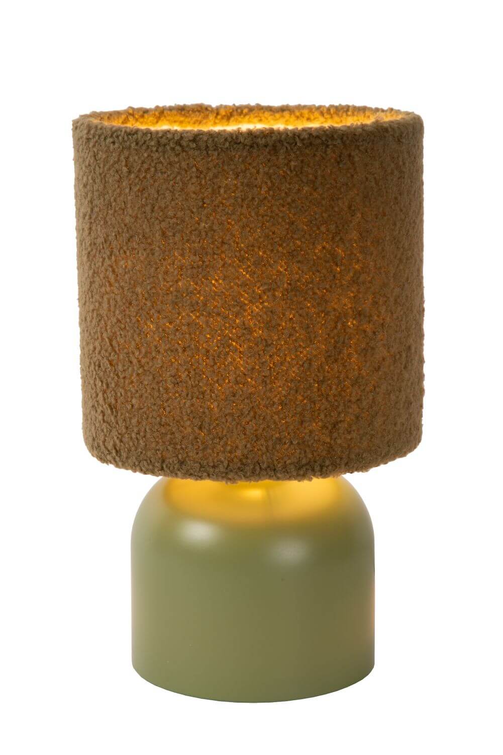 Lampe à poser Woolly verte et noire, coton