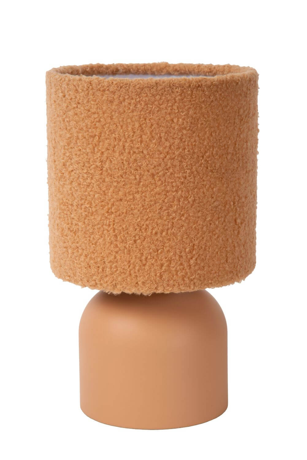 Lampe à poser Woolly jaune et noire, coton