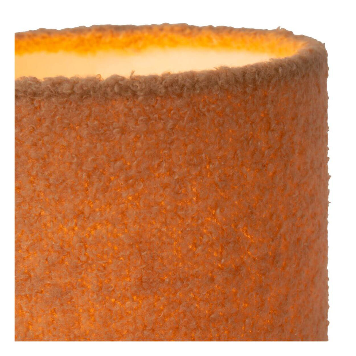 Lampe à poser Woolly jaune et noire, coton