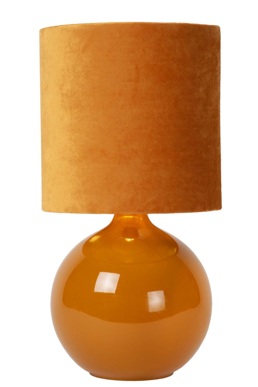 Lampe à poser Esterad jaune, coton