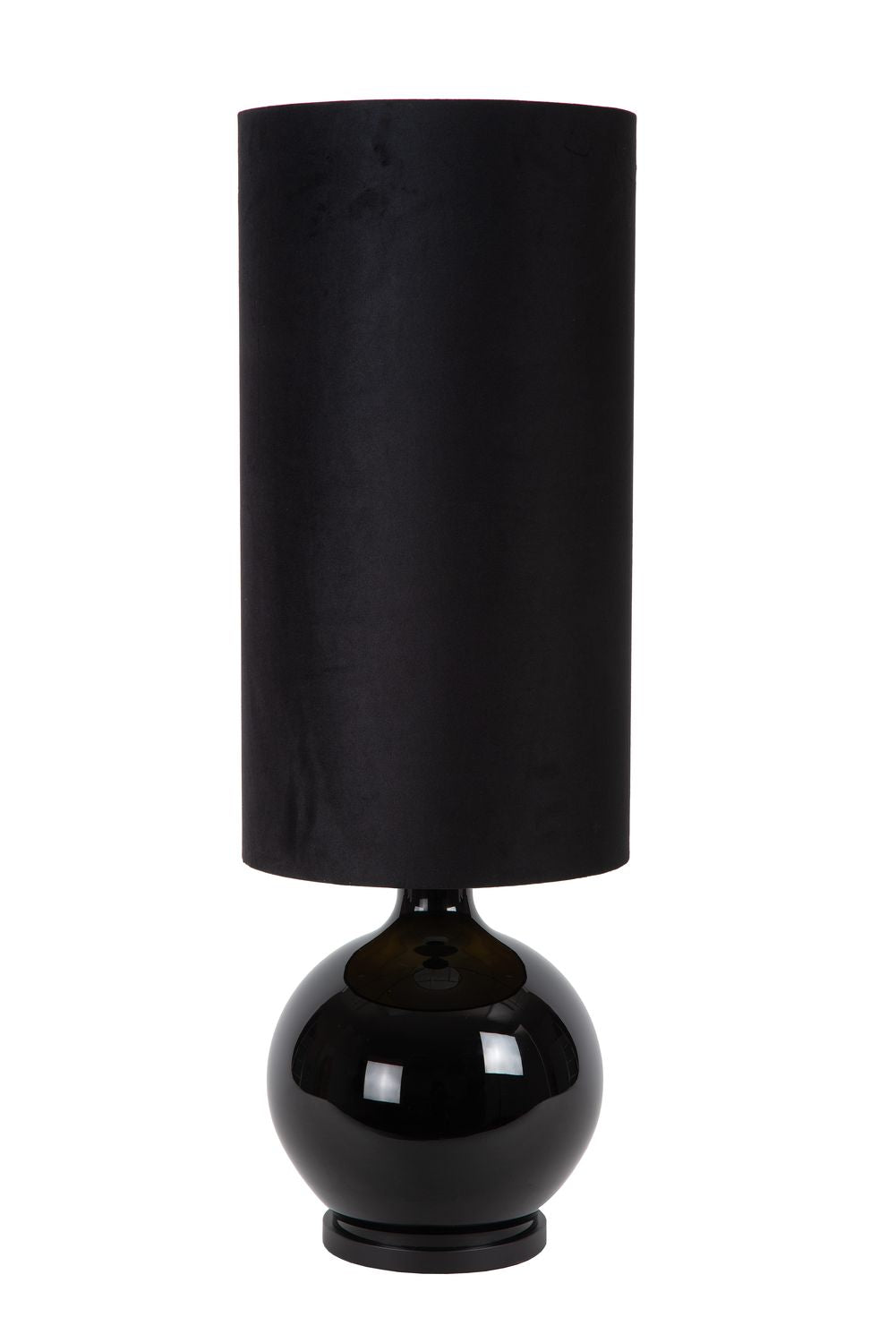 Lampadaire Esterad noir, verre
