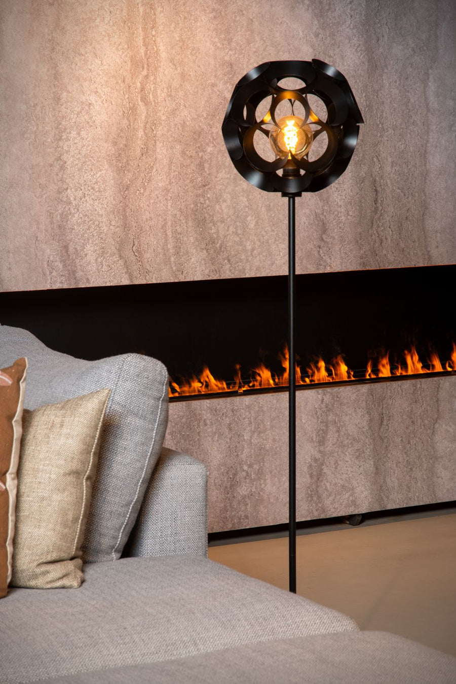 Lampadaire Hannelore noir