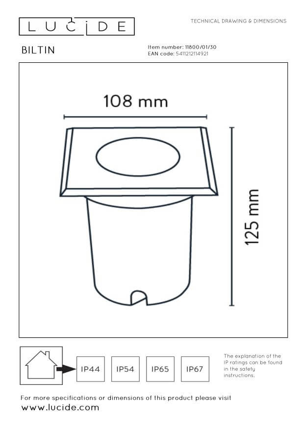 Luminaire extérieur Biltin noir (11800/01/30)
