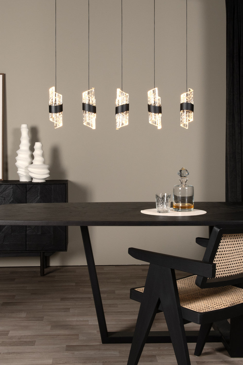 Suspension luminaire | Kligande Noire L 84 cm