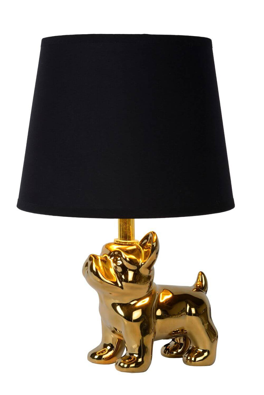 Lampe à poser Extravaganza SIR Winston dorée et noire, lin