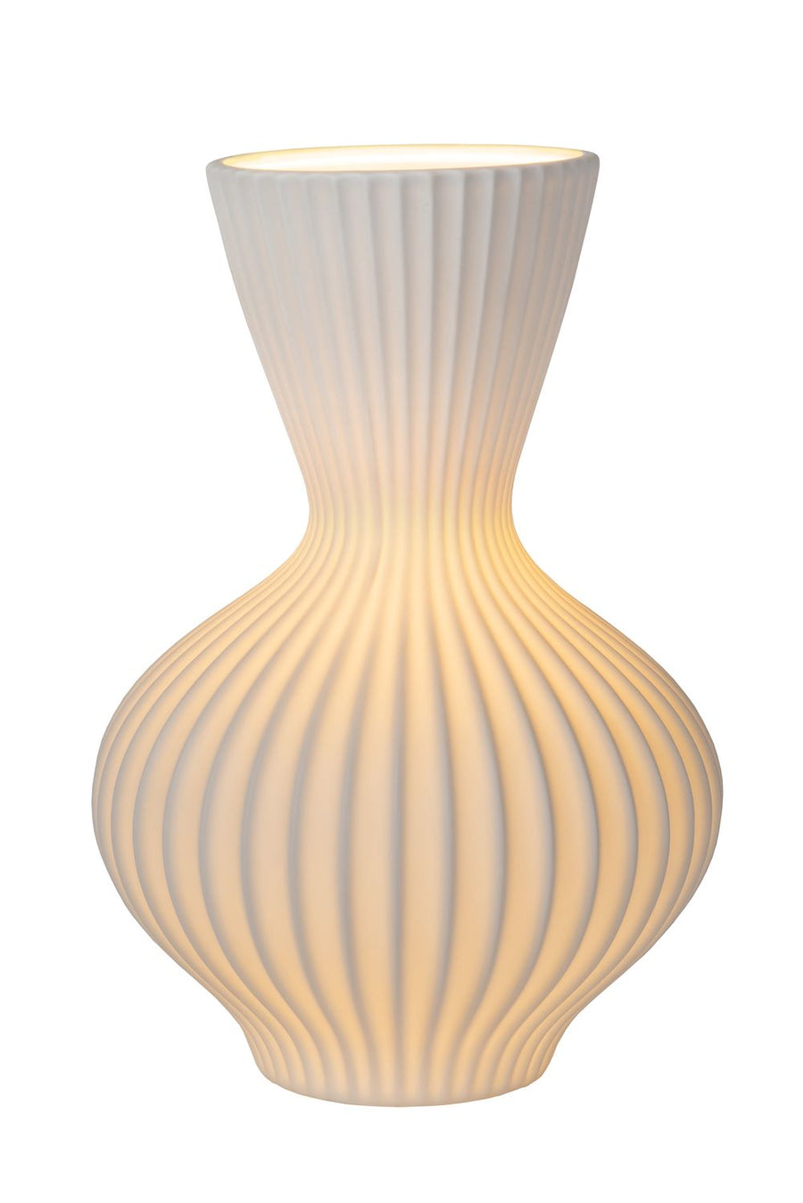 Lampe à poser Momoro blanche, porcelaine, H 29,4 cm