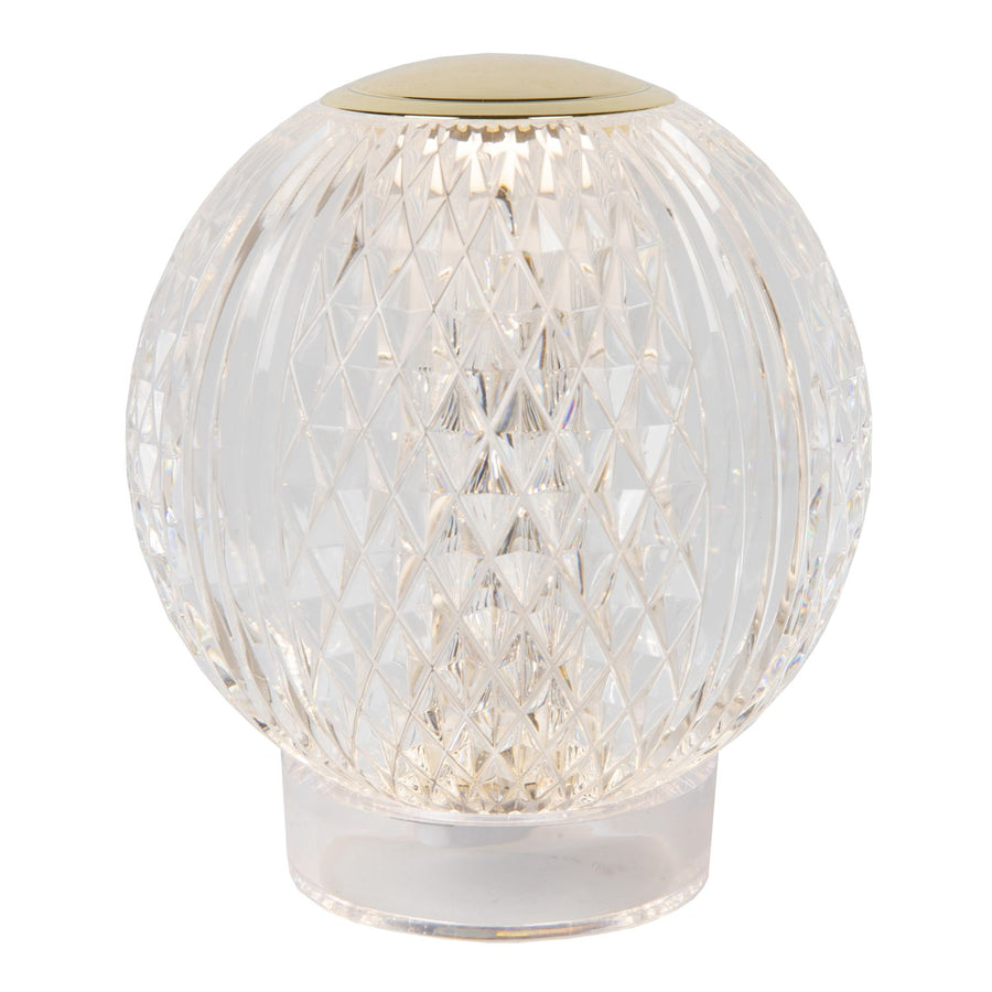 Lampe à poser Cintra transparente et dorée mat, Ø 11 cm (13599/02/60)