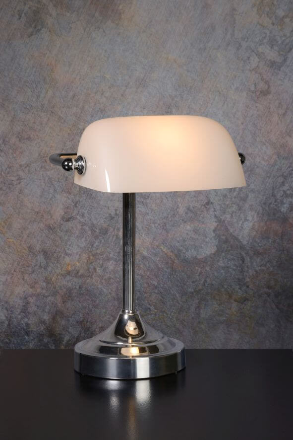 Lampe de bureau | Banker Chromée