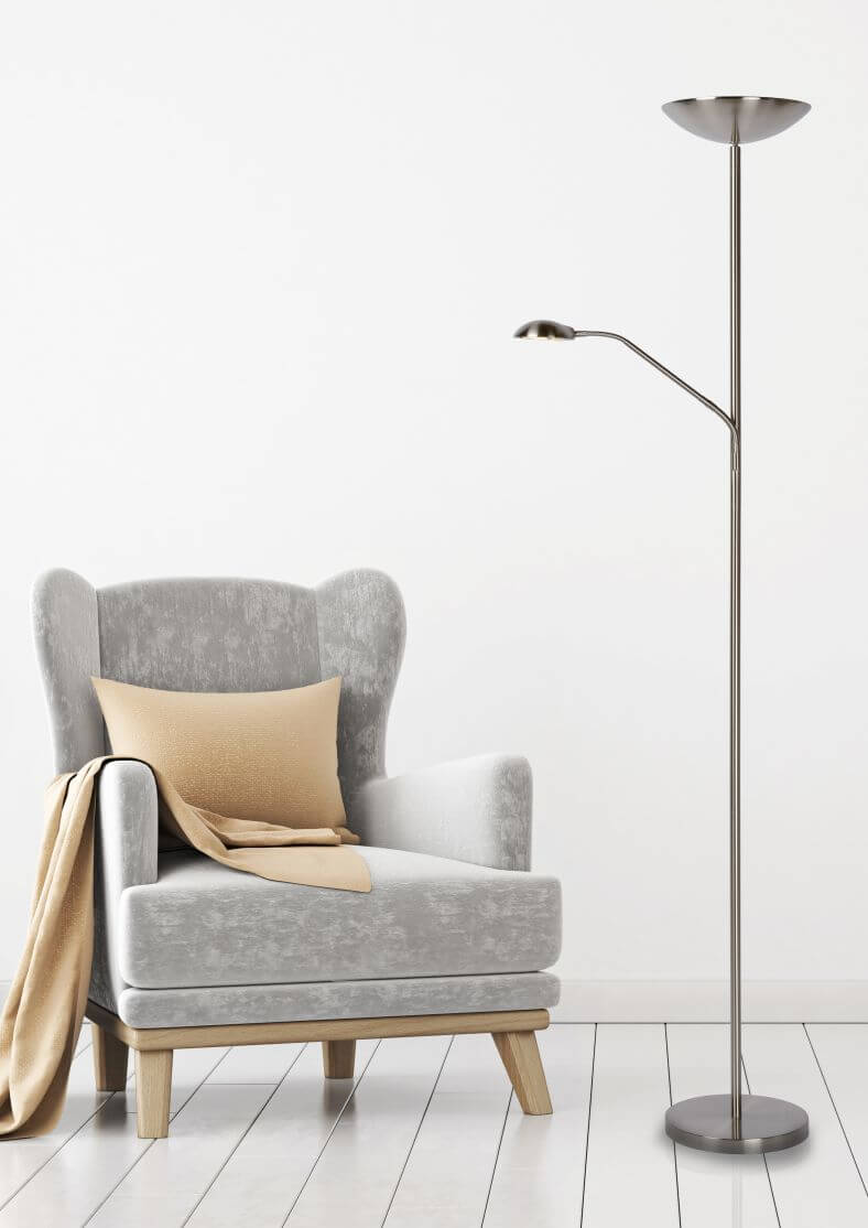 Lampadaire salon | Zenith Chromé