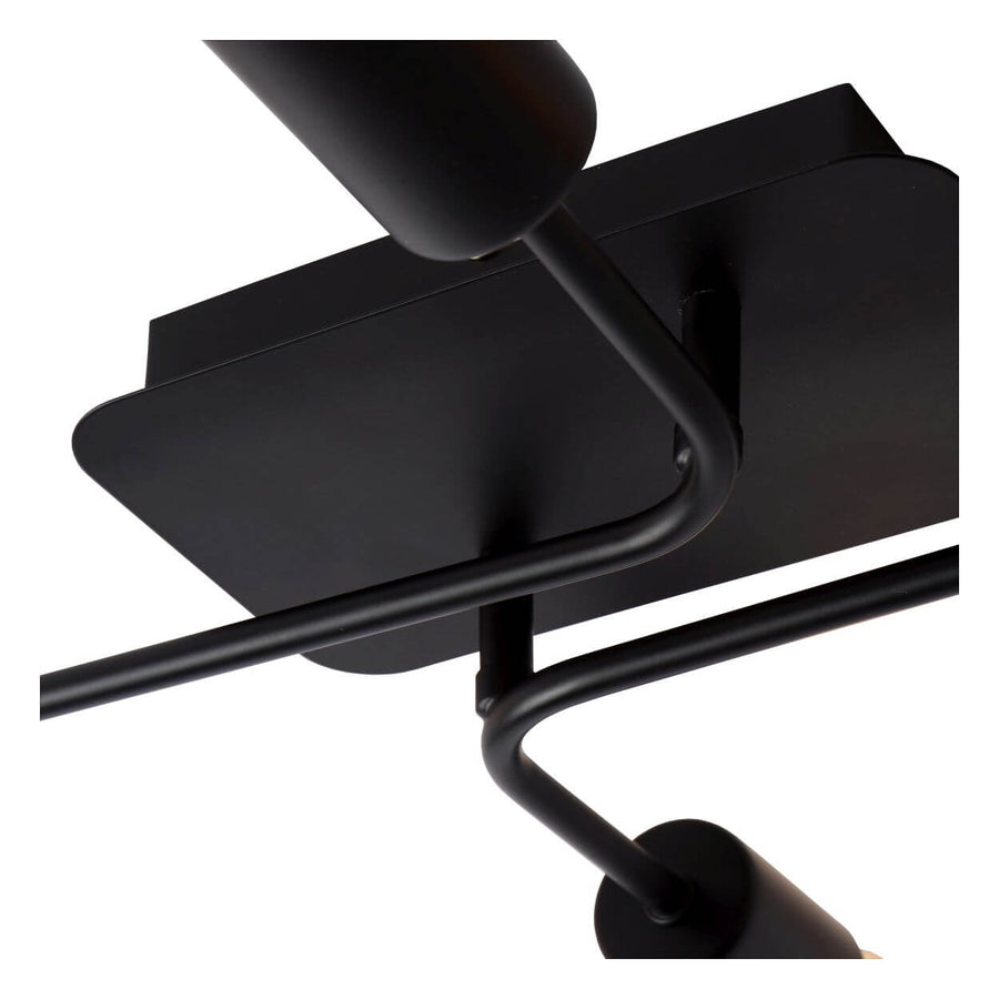 Plafonnier Lester 4 lumières noir