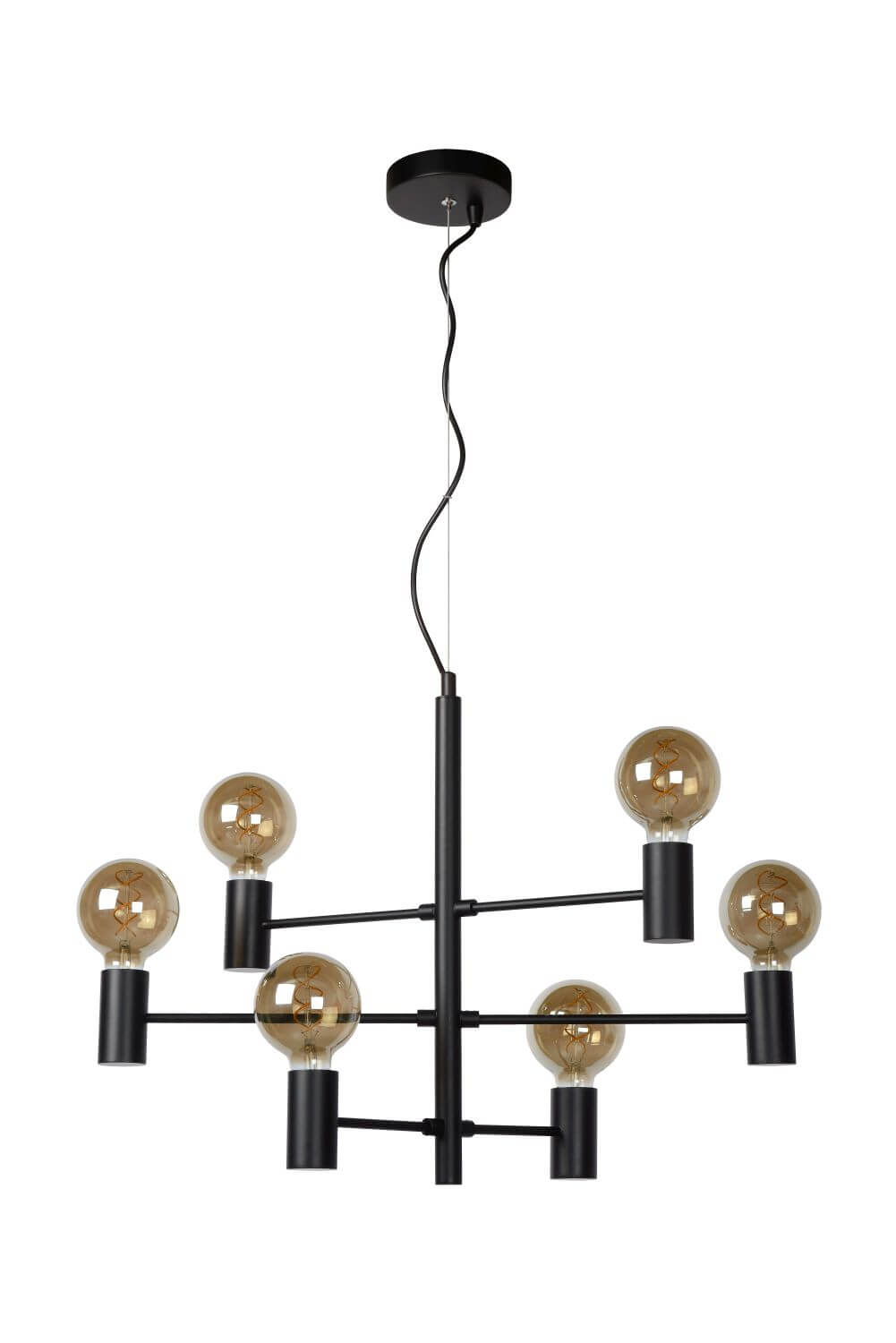 Suspension Leanne 6 lumières noire