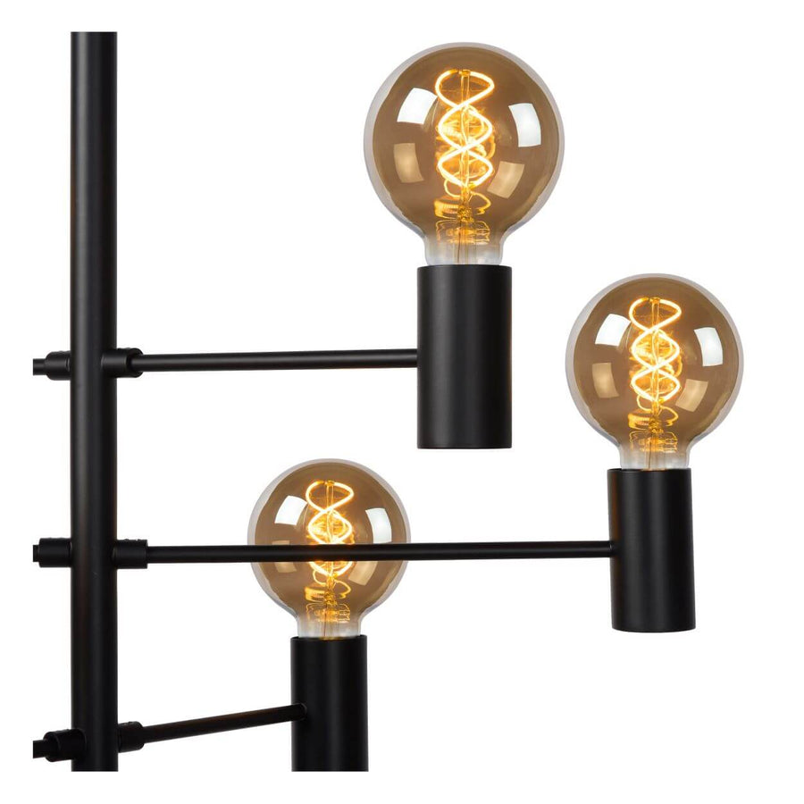 Suspension Leanne 6 lumières noire