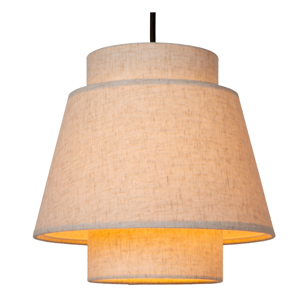 Suspension Tribute 3 lumières beige, tissu (21435/13/38)
