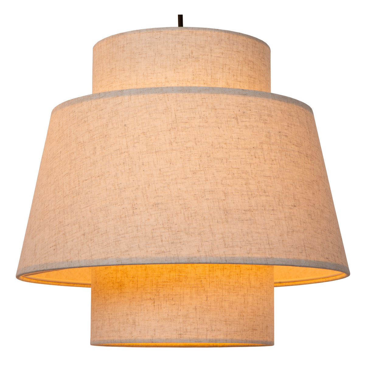 Suspension Tribute 3 lumières beige, tissu (21435/13/38)