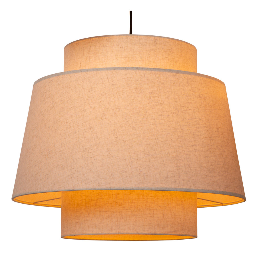 Suspension Tribute 3 lumières beige, tissu (21435/13/38)