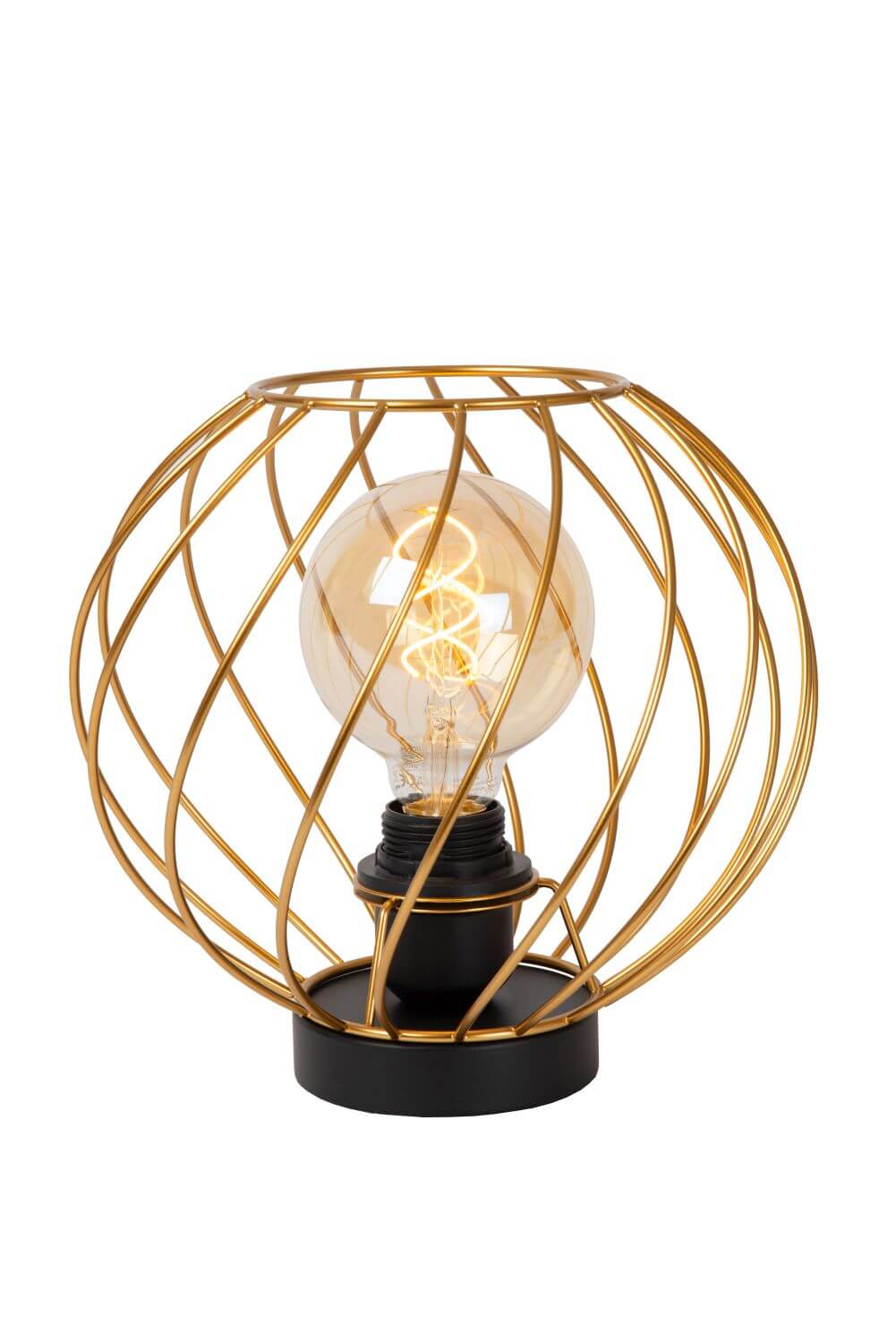 Lampe à poser Danza dorée mat et noire