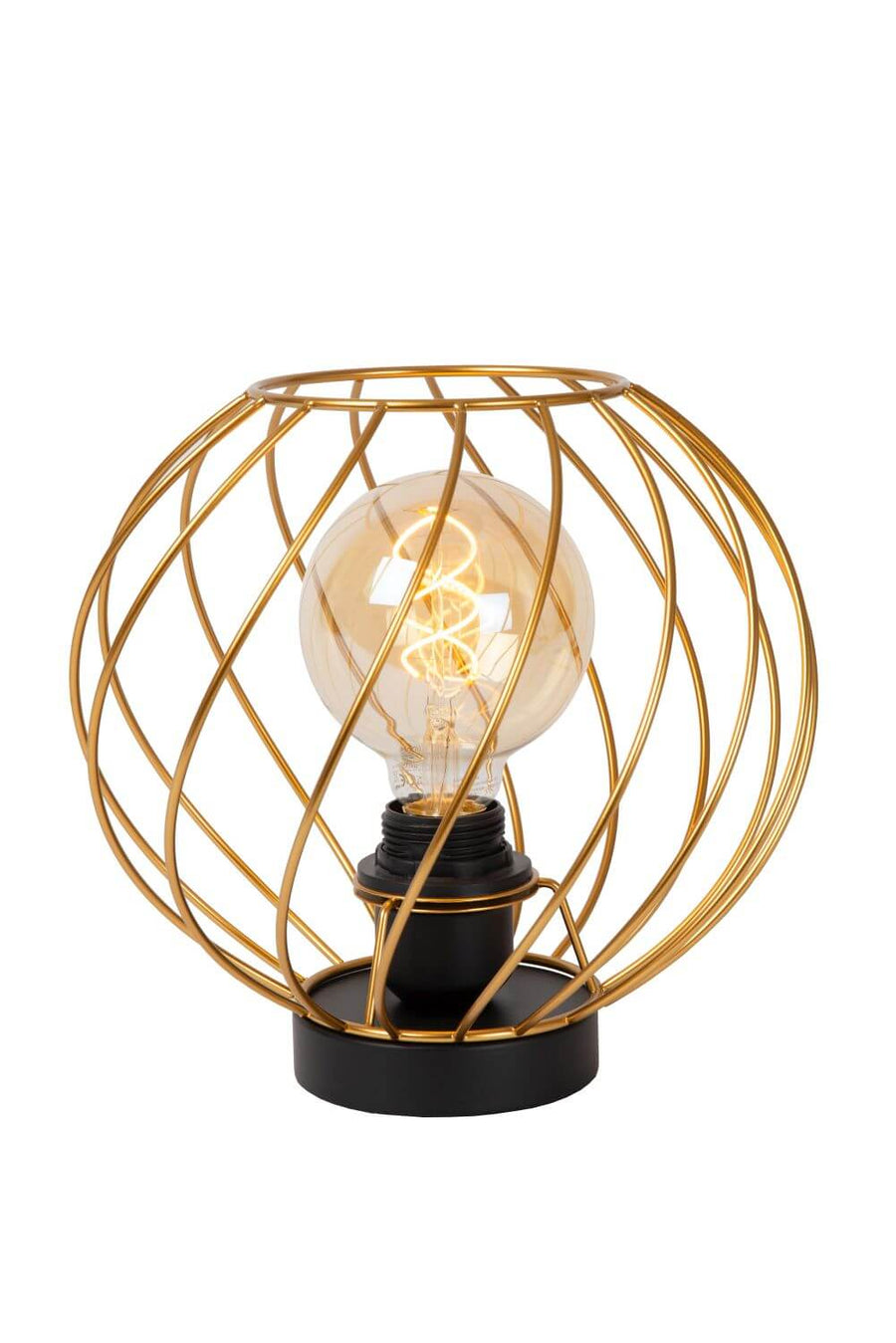 Lampe à poser Danza dorée mat et noire