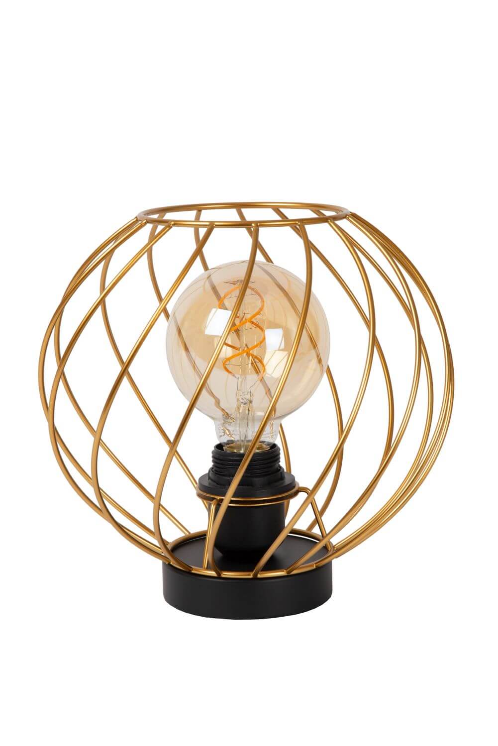 Lampe à poser Danza dorée mat et noire