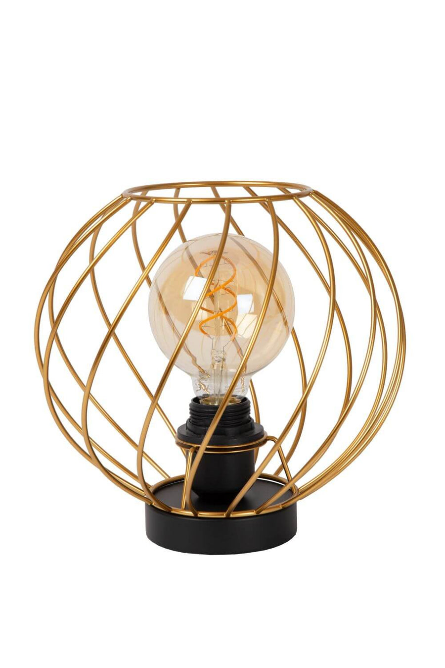 Lampe à poser Danza dorée mat et noire