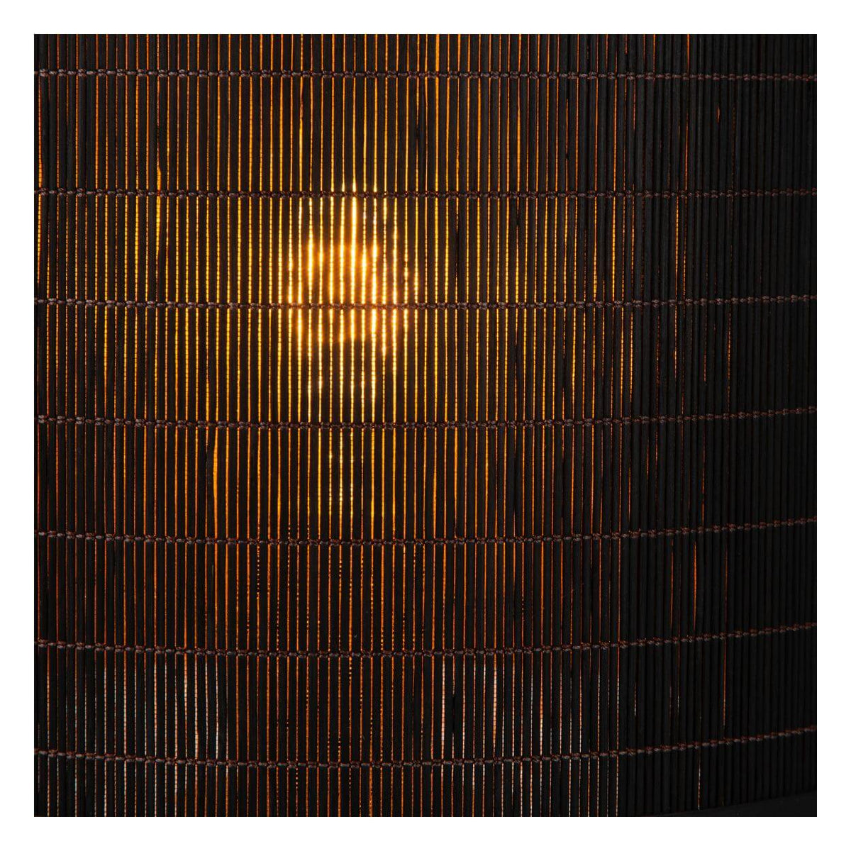 Lampe à poser Tagalog noire et bois clair, H 47 cm