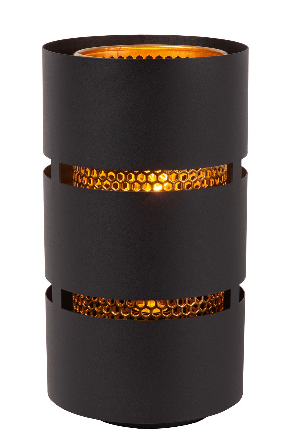 Lampe à poser Rosas noire et dorée mat