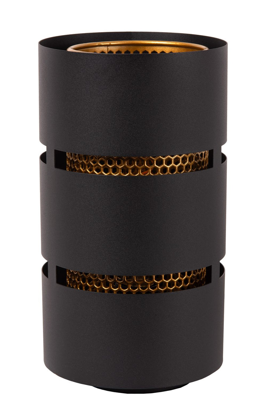 Lampe à poser Rosas noire et dorée mat