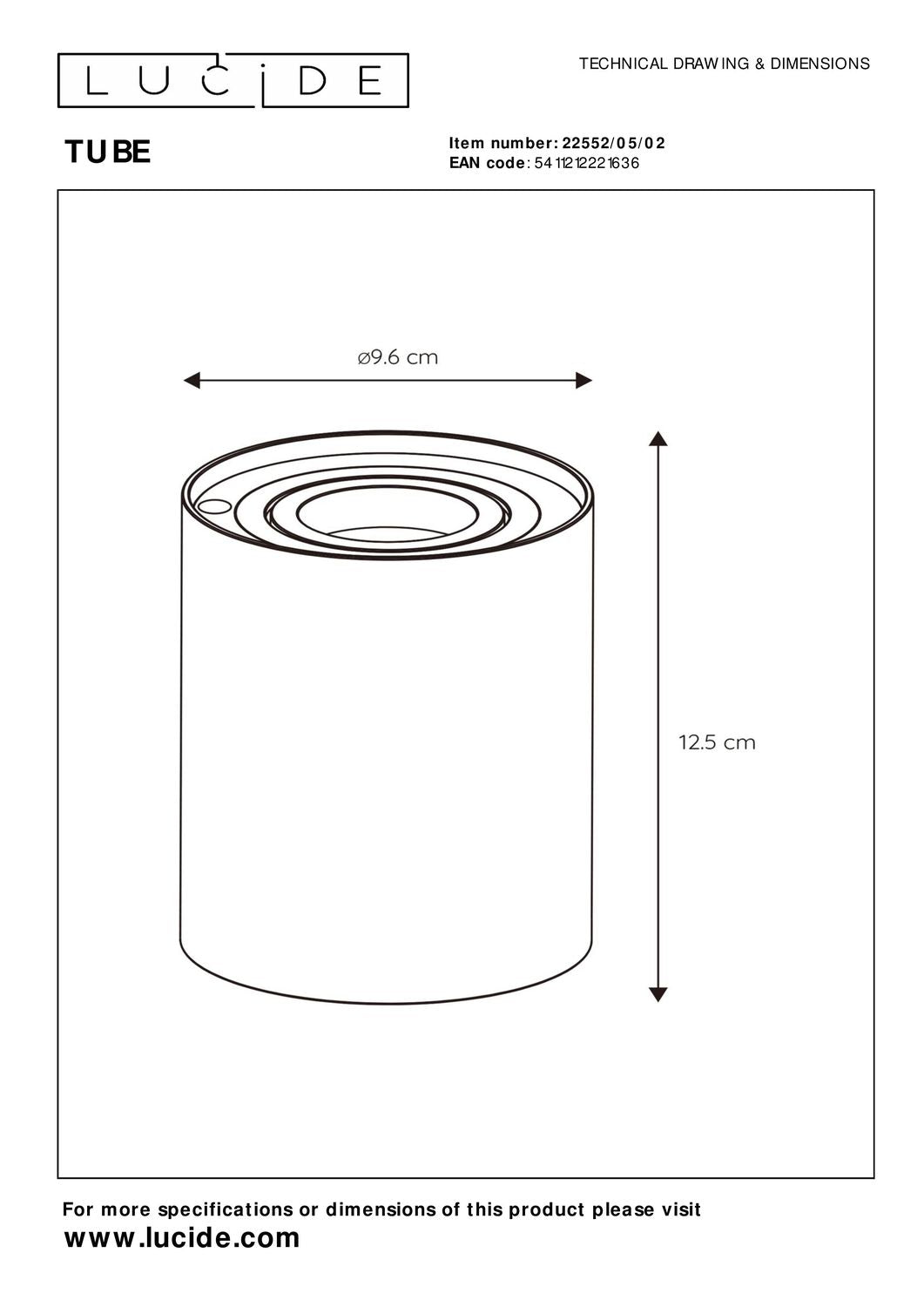 Lampe à poser Tube dorée mat