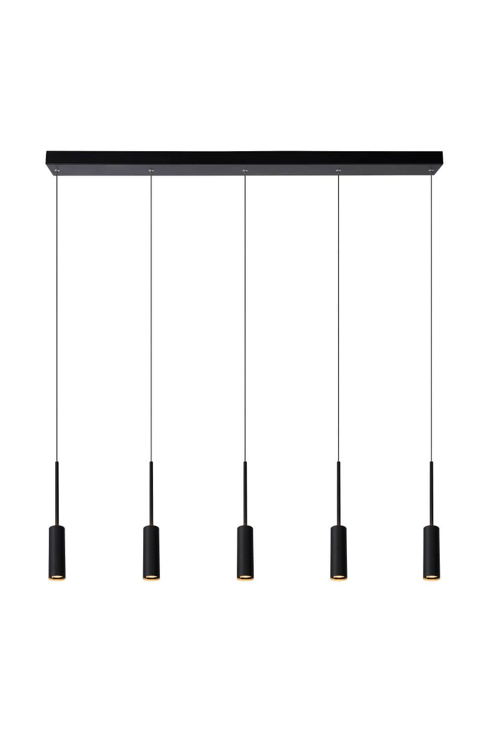 Suspension Tubule noire, L 101 cm