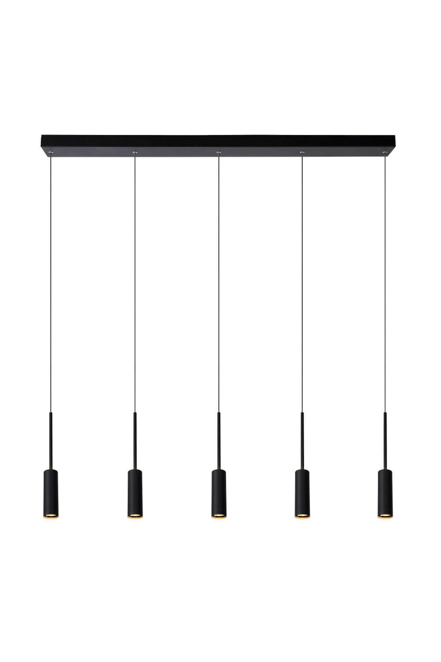 Suspension Tubule noire, L 101 cm