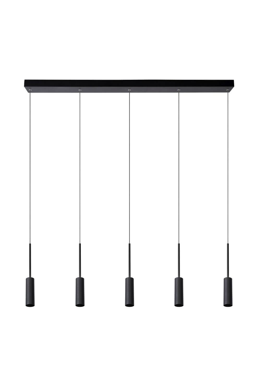 Suspension Tubule noire, L 101 cm