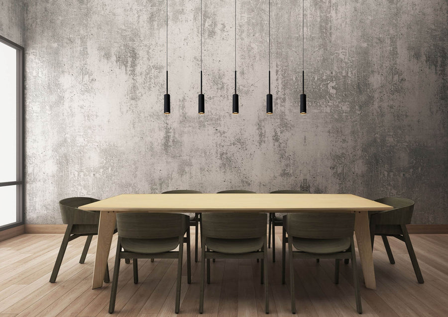 Suspension Tubule noire, L 101 cm
