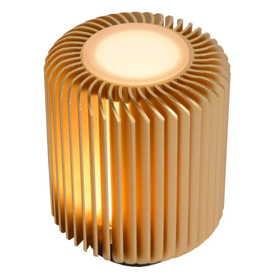 Lampe à poser Turbin dorée mat et noire
