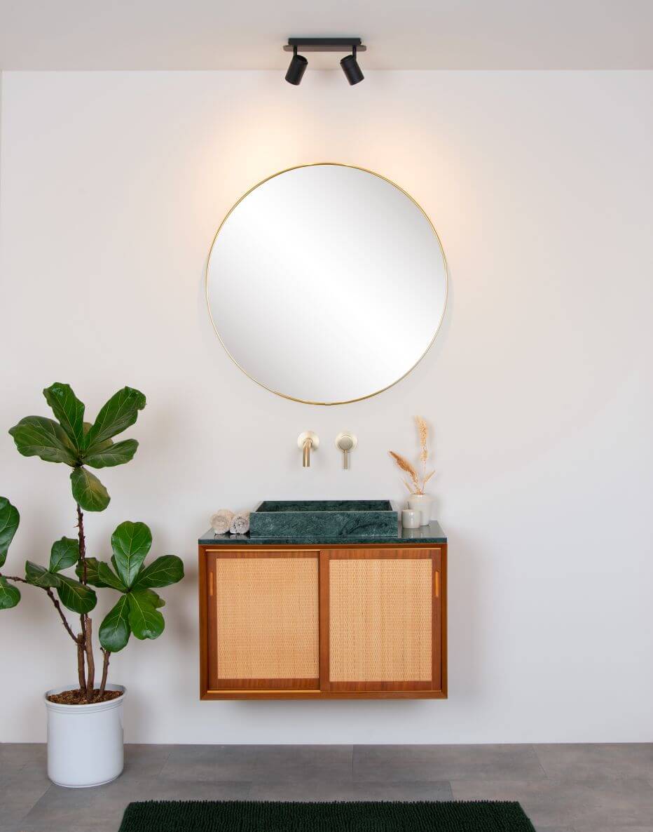 Plafonnier Lennert 2 lumières noir