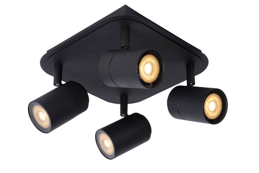 Plafonnier Lennert 4 lumières noir