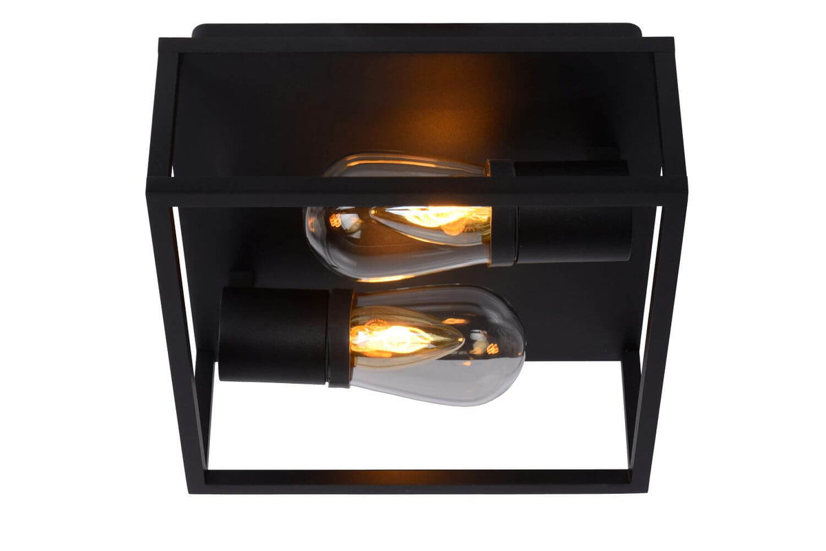 Plafonnier Carlyn 2 lumières noir
