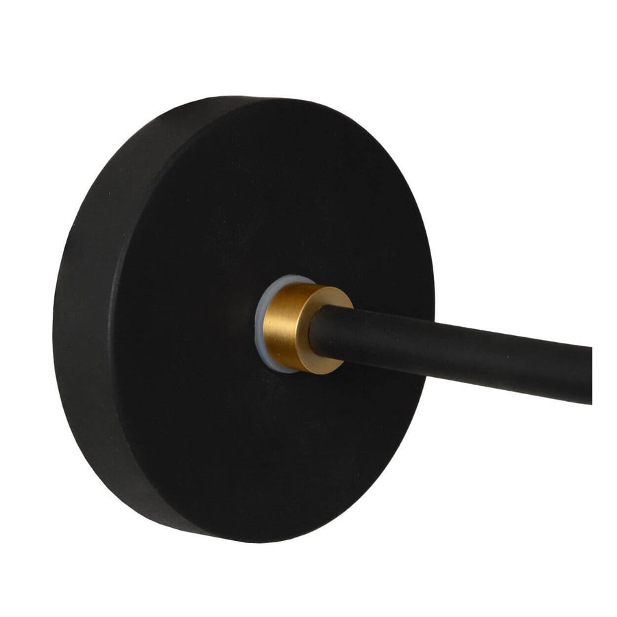 Applique murale Berend noire et dorée mat, verre
