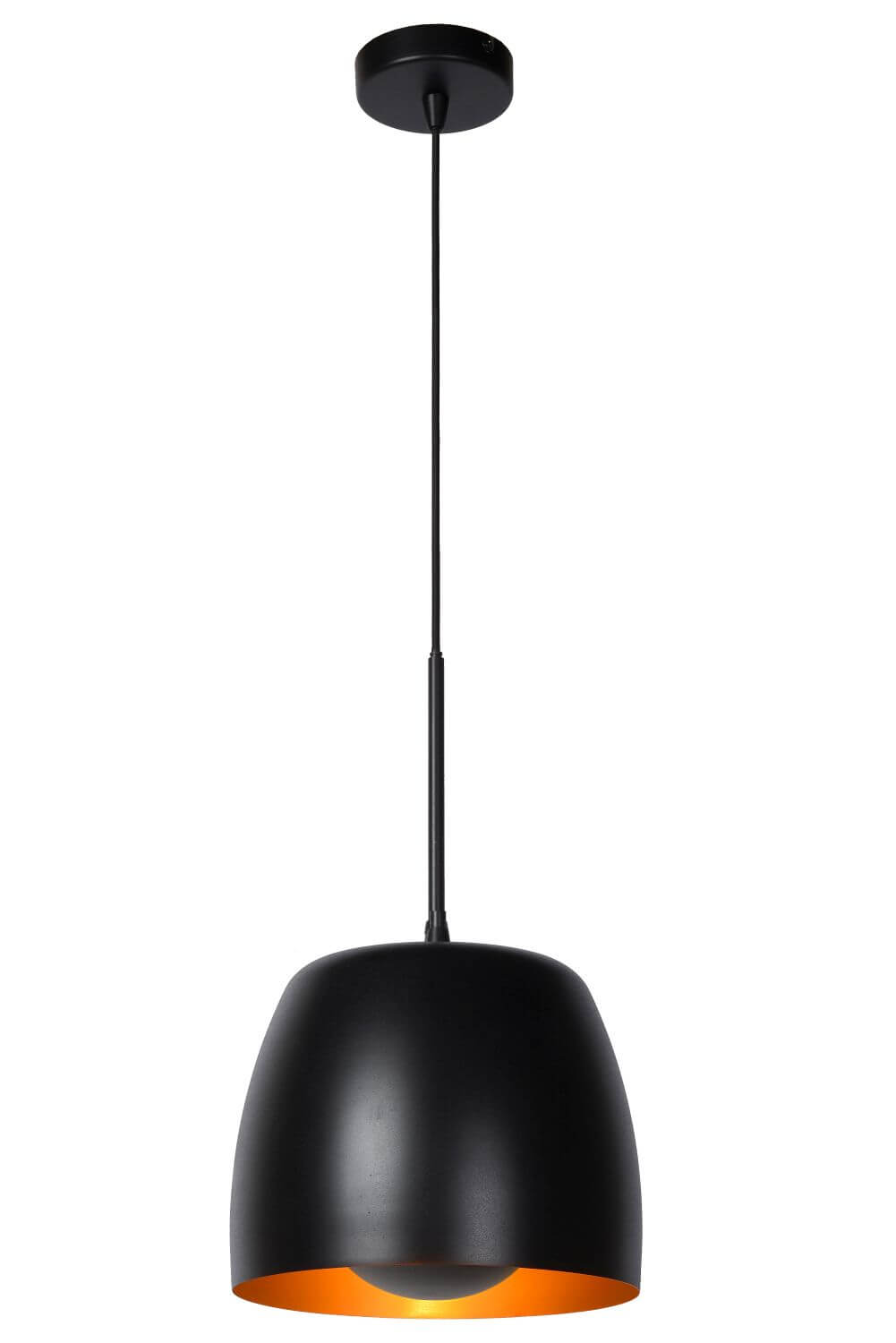 Suspension Nolan noire et dorée mat