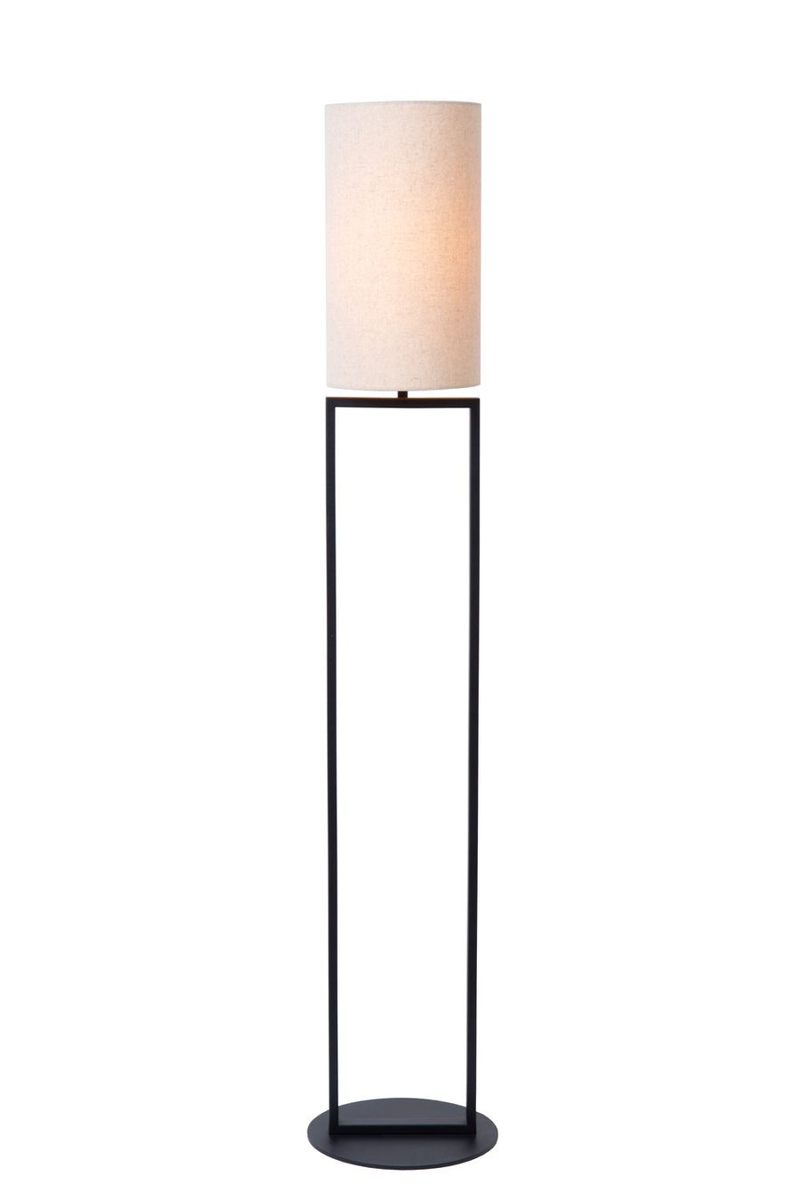 Lampadaire Herman beige et noir, coton