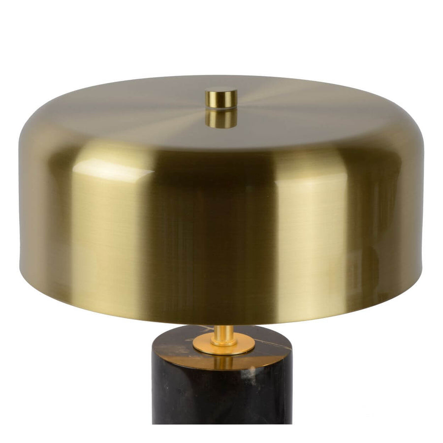 Lampe à poser Mirasol 3 lumières noire et dorée mat, marbre