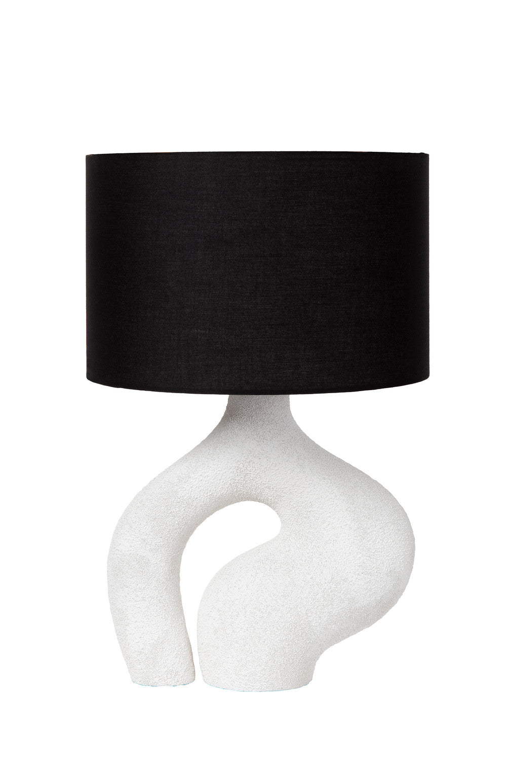 Lampe à poser Forma blanche, tissu