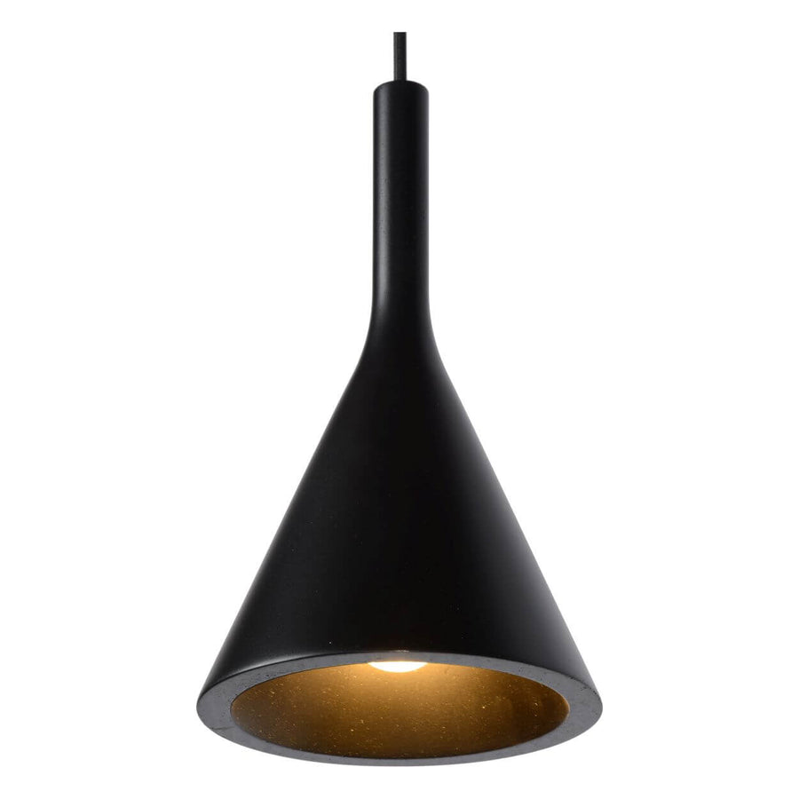 Suspension Gipsy 4 lumières noire, céramique